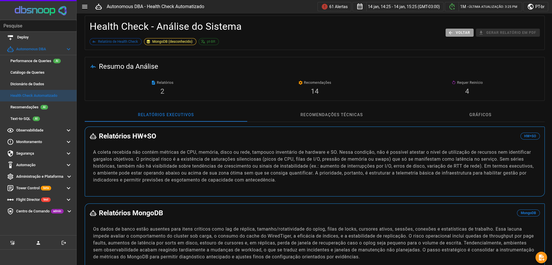 healthcheck de mongodb
